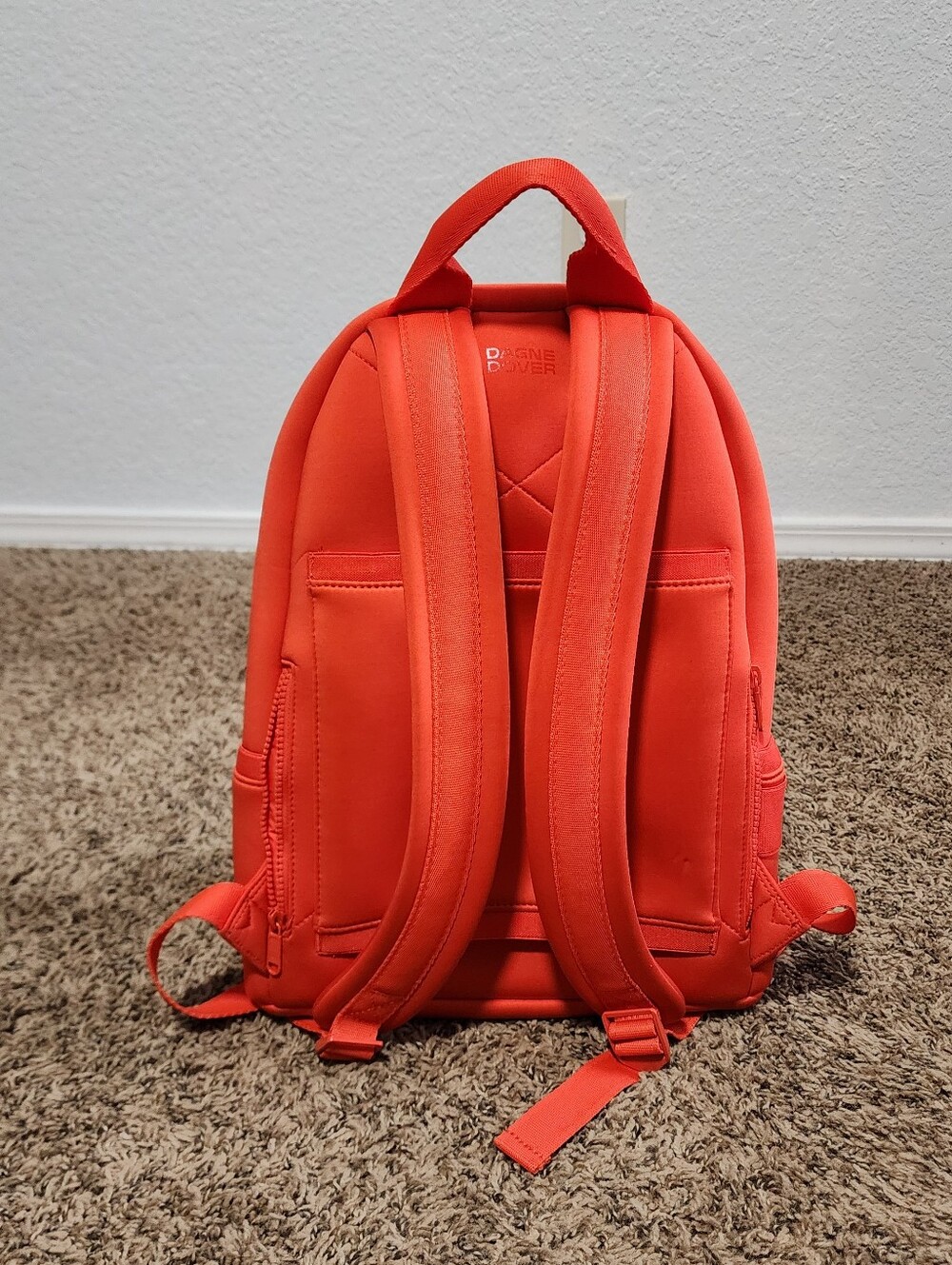 Dagne Grover Dakota Travel Laptop Backpack Bright Red Orange Color Medium - Picture 2 of 13